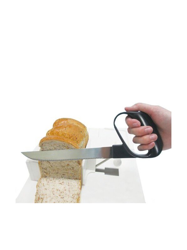 Coltello impugnatura angolata per pane